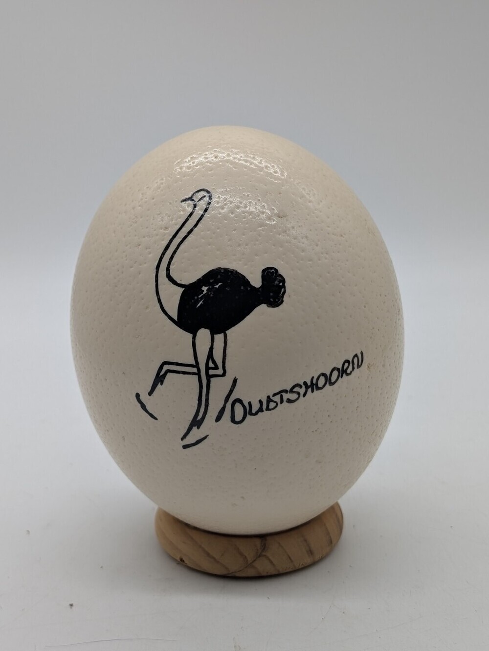 Vintage Hand-Painted South African Ostrich Egg – Oudtshoorn 1960s